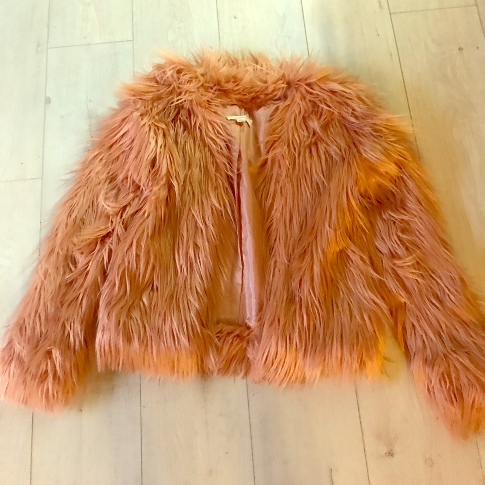 Peach Fashion Nova Fur Coat